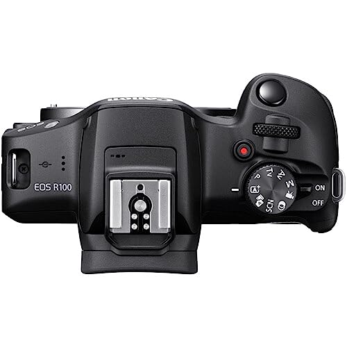 Canon EOS R100 Mirrorless Camera with 18-45mm Lens Bundled with 64GB Memory Card & Camera Bag (3 Items)