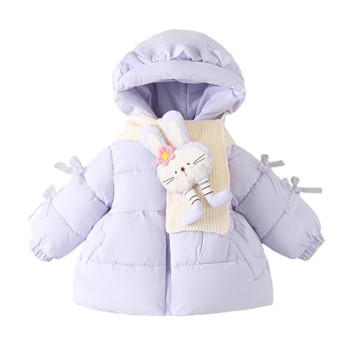 Hopscotch Girls Lilac Full Sleeves 3D Bunny Applique Long Coat For Age (2-3 Years)