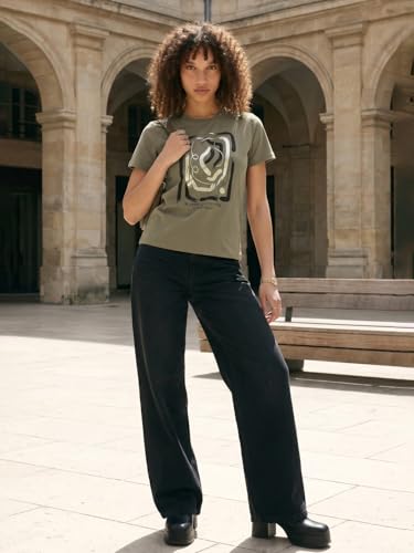 Max Women Printed T-Shirt (Green_XXL)