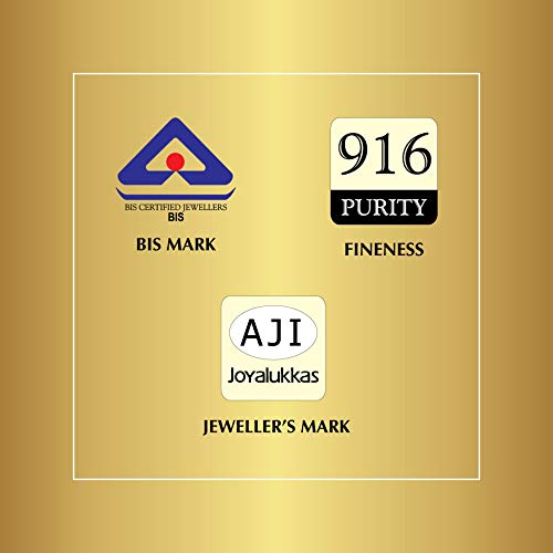 Joyalukkas Impress Collection 22k Yellow Gold Stud Earrings for Women