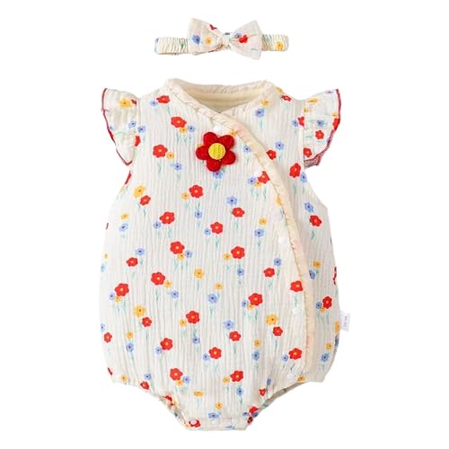Hopscotch Floral Onesie with Headband (12-18 Months)