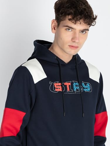 Status Quo Mens Mix & Match Hooded Sweatshirt Navy