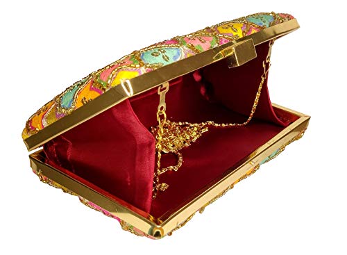 DUCHESS Women Party Box Clutch (Multi)