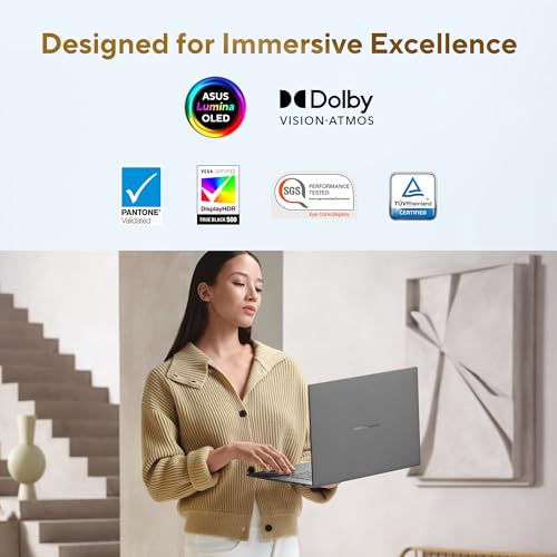 ASUS Zenbook S16 (2026),AMD Ryzen AI 9 465,AMD Radeon iGPU,32GB RAM, 1TB SSD,Touch Screen,OLED, 16" (40 cm),Windows 11,M365 Basic(1 Y)* Office 2024,Antrim Gray, 1.50 kg, UM5606GA-SR248WS,Co-Pilot+ PC