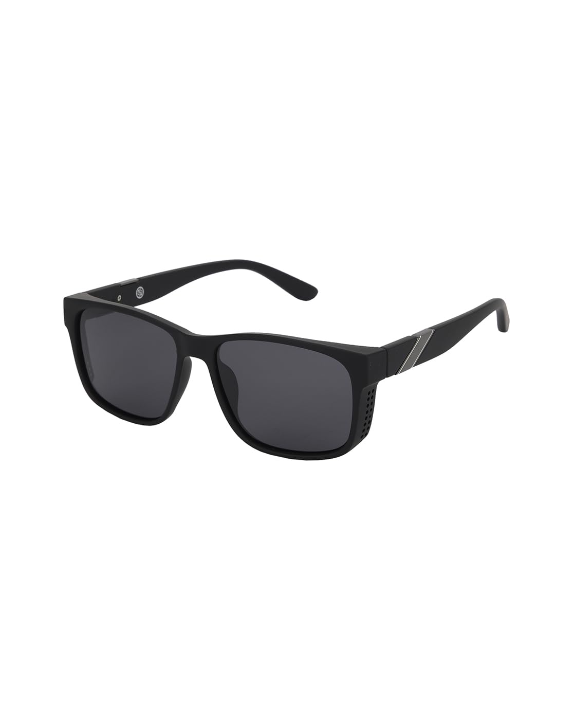 Carlton London Black with Metallic Toned and Black Polarised Lens Sunglass for men