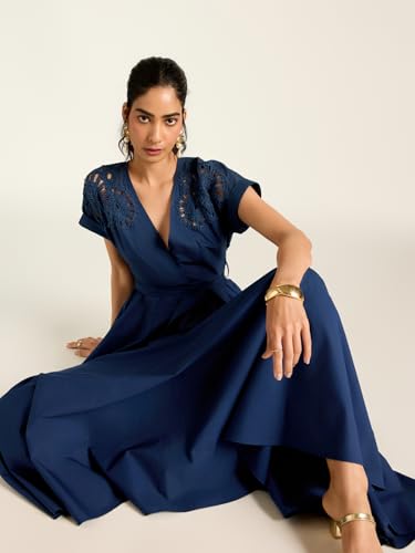 Label RITU KUMAR Blue Raquel Long Dress