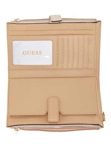 GUESS Latte Logo Printed Laurel Zip Organizer Wallet