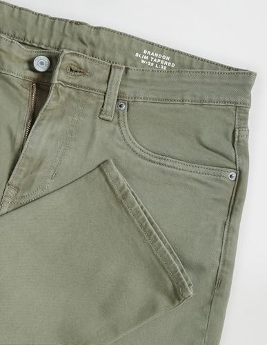 U.S. POLO ASSN. Men's Slim Tapered Jeans (UDJENO1325_DK-Olive