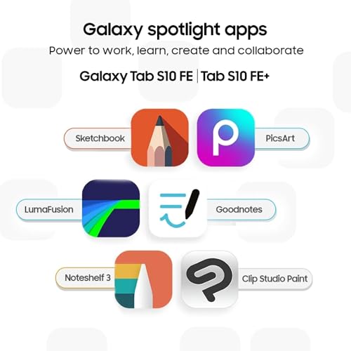 Samsung Galaxy Tab S10 FE, S Pen in-Box, 27.7 cm (10.9 inch) LCD Display, 12 GB RAM, 256 GB Storage, Wi-Fi Tablet, Silver