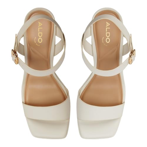 Aldo MONTSE Women White Block Heel Sandals