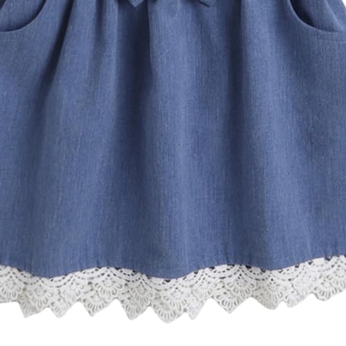 Hopscotch Girls Knee Length Casual Dresses In White Color For Ages 3-4 Years