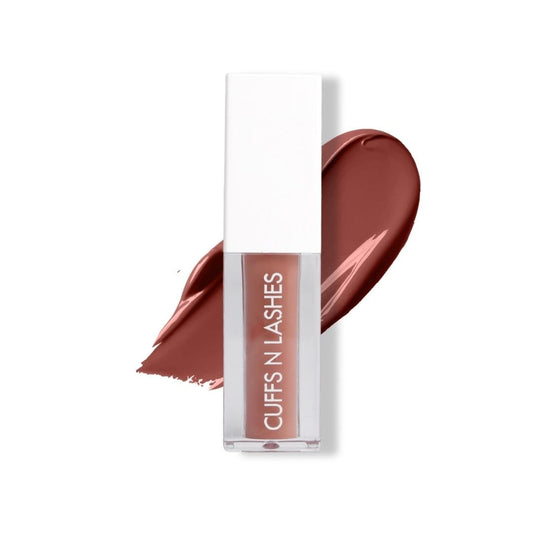 Cuffs N Lashes Matte Liquid Lipstick 6ml – 19 MLBB | 12H Long Lasting Transfer-Proof &Mask-Proof | Comfortable Non-Drying Formula | Paraben-Free Cruelty-Free