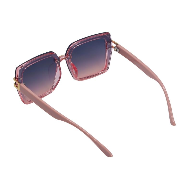 HASHTAG EYEWEAR Latest & Stylish Sunglasses for Women | Fashionable & Lightweight Eyewear, 100% UV Protected Sunglass with Maximum Clarity (Pink)