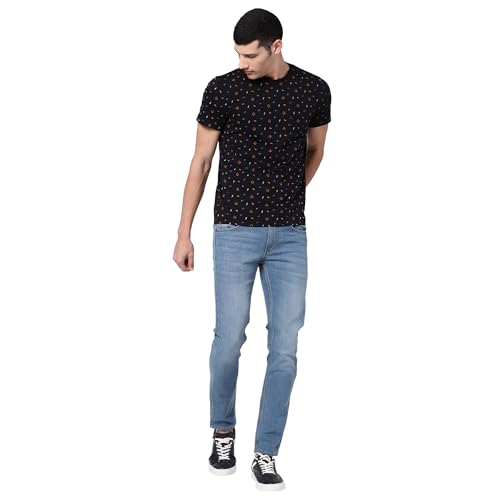 Lee Men's Slim T-Shirt (LMTS002060_Black 2XL)