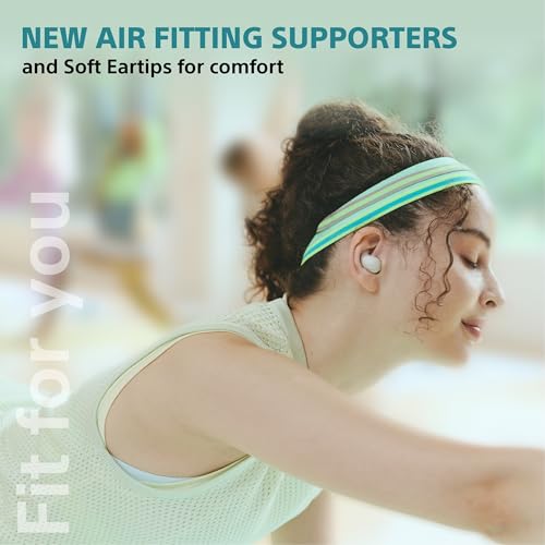 Sony [New Launch] LinkBuds Fit WF-LS910N | Get SRS-XB100 BT Speaker | Active Noise Cancelling Wireless Bluetooth Earbuds, Comfortable Fit with New Supporters -Green