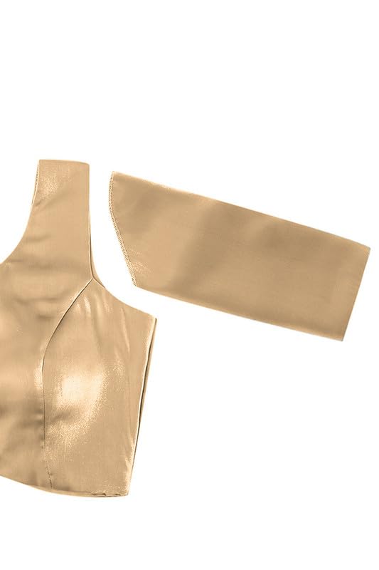 Soch Womens Beige V-Neck Princess Line Tissue Padded Blouse