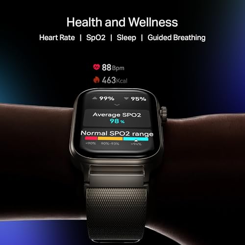 Boat Storm Infinity Plus Smartwatch with 20 Days Battery, ASAP™ Charge, 4.97 cm HD Display, Functional Crown, Multiple Sports Modes, BT Calling, SOS, IP68, Heart Rate & SpO2 Monitor (Sports White)