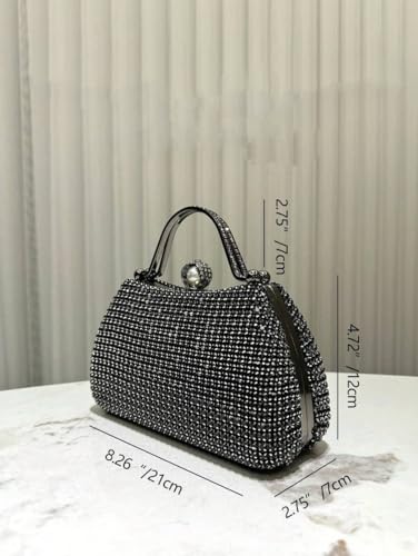 Mastyle® Box Clutch Hand Bag For Women With Diamond Surface Designer