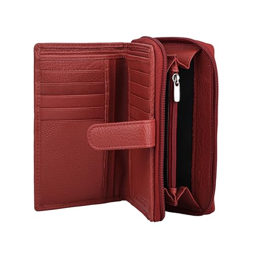 URBAN FOREST Stella Red Leather Wallet for Women