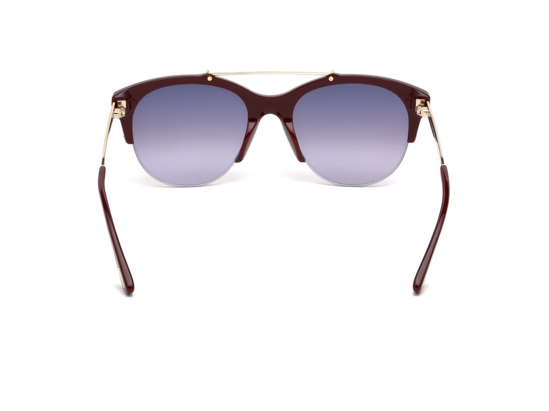 Tom Ford | UV Protected Lens for Women | Half Rim shiny bordeaux/gradient bordeaux Frame | Lens Colour: Purple | Medium | FT0517 55 69T