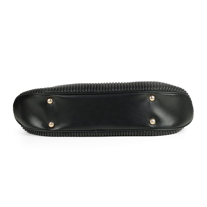 tresmode MONZA Women's Black Vegan Leather Handbag