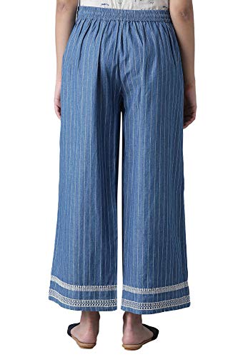 W Cotton Blend Strechable Parallel Pants for Women | Cotton Blend Parallel Pants for Women | Trousers for Women | W for Woman