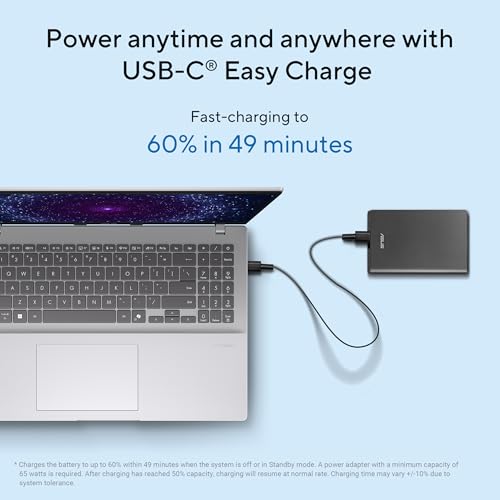 ASUS Vivobook 16, Smartchoice, Intel Core Ultra 5 Series 2, 16GB RAM, 512GB SSD, FHD+ 16", Windows 11, Office Home 2024, Silver, 1.88kg, X1607CA-MB142WS, Intel iGPU, M365 Basic (1Year), AI Laptop