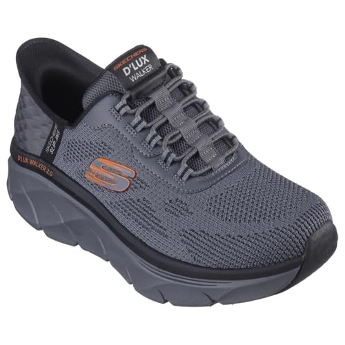 Skechers Men D'LUX Walker 2.0 - REZINATE Black Slip INS Casual Sneakers