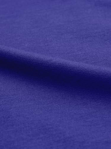 The Souled Store Solids: Electric Blue Men and Boys Short Sleeves Round Neck Cotton Oversized T-Shirts