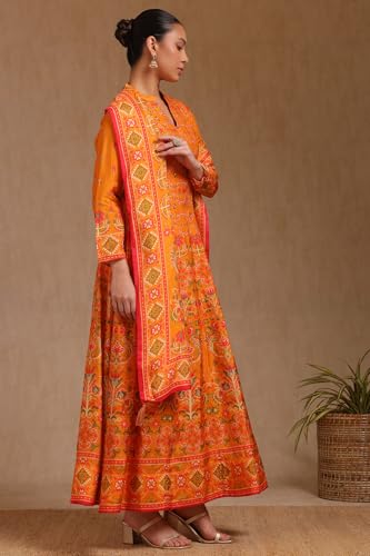 Soch Women's Silk Blend Salwar Suit (EWS5CD21399_Orange