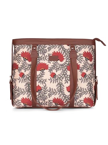 ZOUK Office Bag | Stylish Bags for Office Use | Laptop Bag 15.6 inch | Stylish Tote | Purse for Women | Vegan Leather Handbag |Nawabi Couture