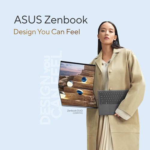 ASUS Zenbook Duo (2026),Smartchoice,Intel Core Ultra 7 (Series 3),32GB RAM,1TB SSD,3K OLED,Touchscreen,14"(35.5 cm),Win 11,M365 Basic(1Y),Office 24,Moher Gray,1.65 Kg, UX8407AA-SN183WS,Copilot+ PC