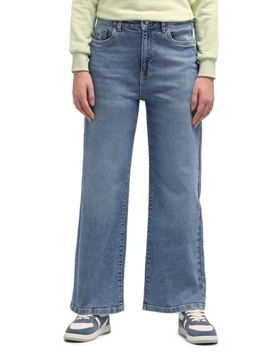 U.S. POLO ASSN. Wideleg High Rise Jeans (UWAW24JEN102_Blue_32)