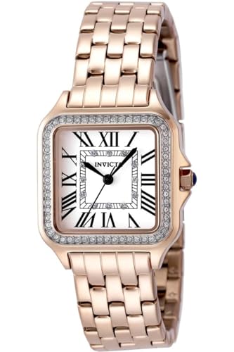 Invicta Angel Lady 28mm Stainless Steel Rose Gold Silver dial PC21J Quartz