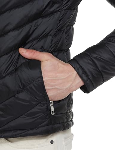 U.S. POLO ASSN. Men's High Neck Puffer Jacket (UDJCKS1462_Black