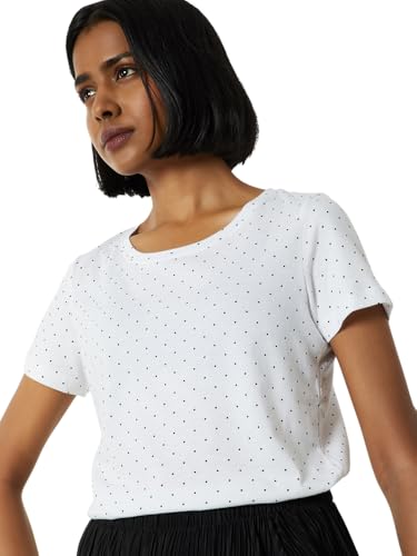 Max Women Printed T-Shirt (White_XS)
