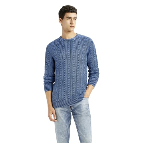 Levi's Men's Blue Crew Neck Sweater