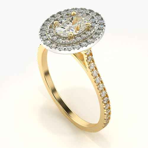 VALANOVA Hallmarked 18K Gold & Certified Lab Grown Diamond 0.88cts | Ring For Women's/Girls | Stylish & Elegant | VGR0467V | Ring Size: 6