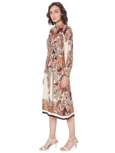 VERO MODA Women's Shirt Brown Dress