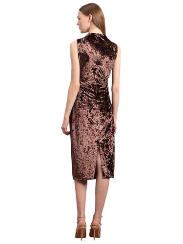 VERO MODA Women's Bodycon Maroon Dress