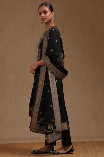 Soch Women's Organza Salwar Suit Set (OWA5CD22378_Black