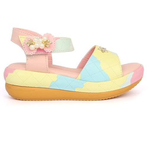 SIYA Flat for Kids Girls Wedge Sandal Pink