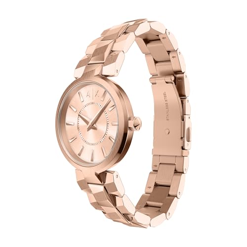Armani Exchange Rose Gold Quartz Stainless Steel Watch AX4408