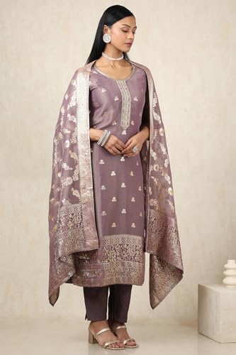 Soch Women's Tissue Salwar Suit Set (EWS5CD21717_Purple