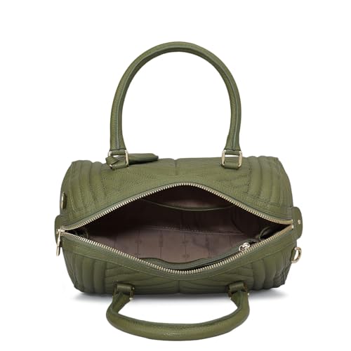 Da Milano Leather Satchel for Women - Green