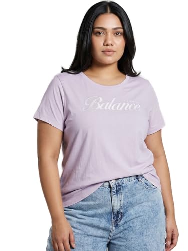 Max Women Printed T-Shirt (Purple_4XL)