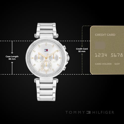 Tommy Hilfiger Multifunction Silver Dial Stainless Steel Strap Watch for Women