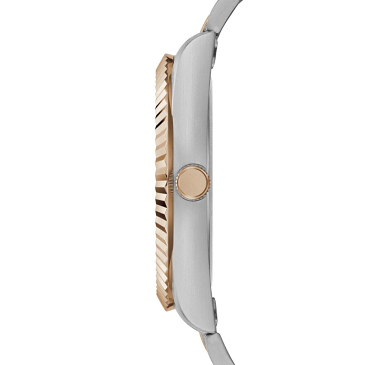 GUESS Men's Stainless Steel Analog Blue Dial Two-Tone Band Watch-Gw0265G12