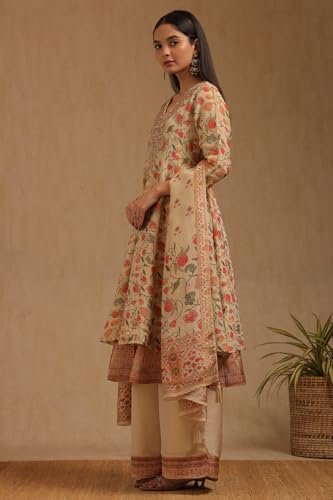 Soch Women's Tissue Salwar Suit Set (EWA5CD22270_Beige