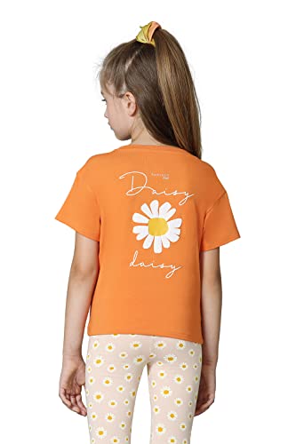 Van Heusen Girls Ultra Soft T-Shirt - Power Plus Cotton Spandex - Crew Neck, Short Sleeve_56401_Apricot Buff_9-10 Years